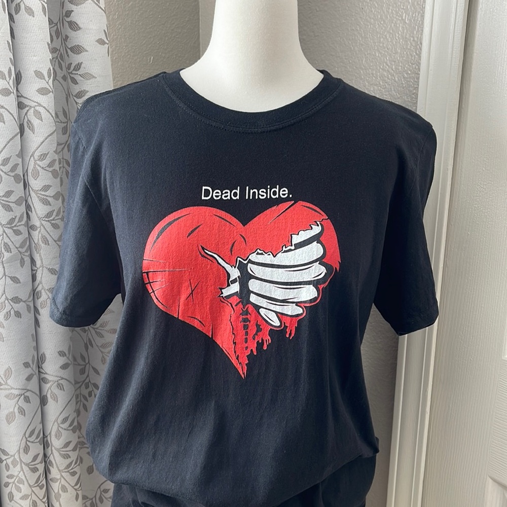 Dead Inside Black soft style material.